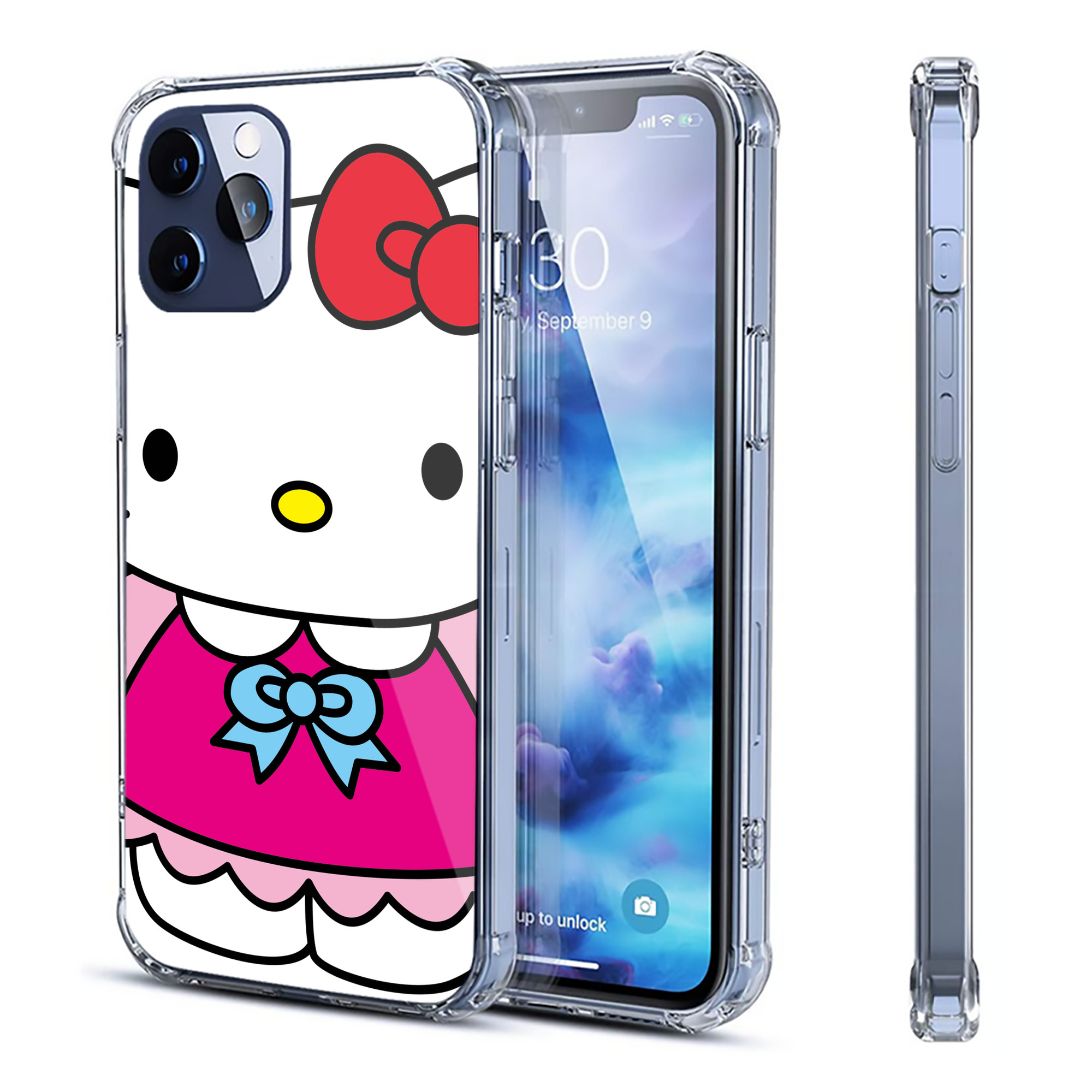 （画像用） Hello Kitty ハローキティ 【iPhone 12シリーズ対応】透明スマホケース（クリアソフトケース）